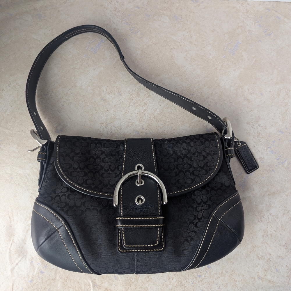 Coach Vintage #6818 Y2K Black Hobo Shoulder Bag